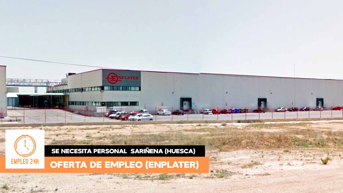 Se necesitan 4 personas para trabajar en la fábrica de plásticos Enplater en Sariñena (Huesca)